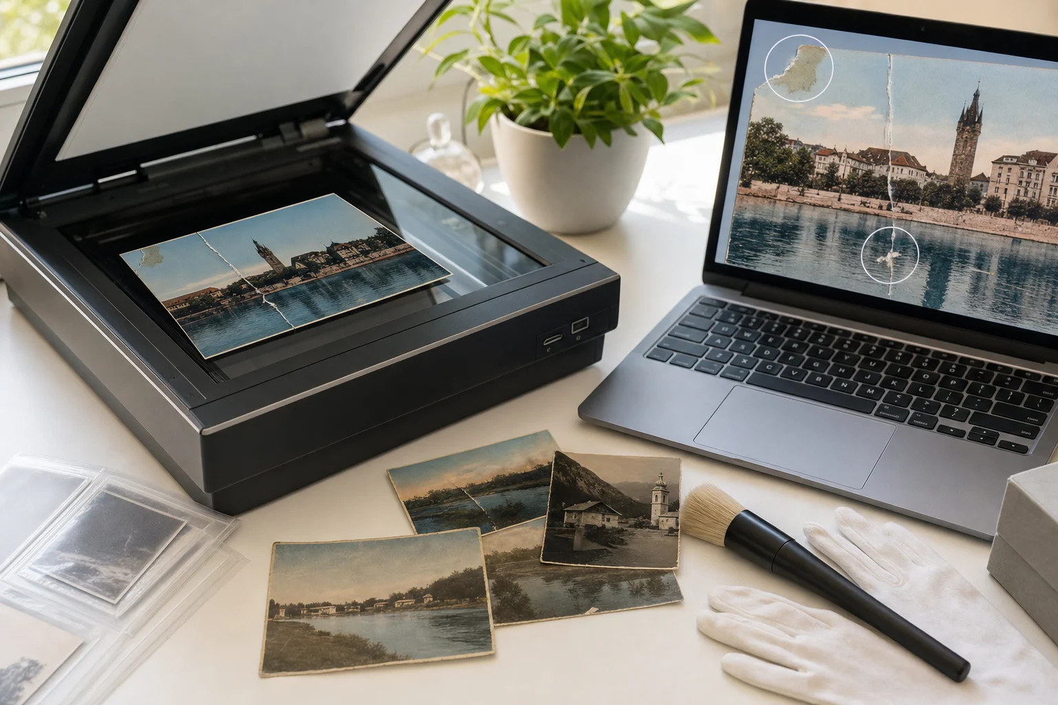 Beschädigte Fotos digitalisieren: Was bei Knicken, Rissen und Flecken noch möglich ist
