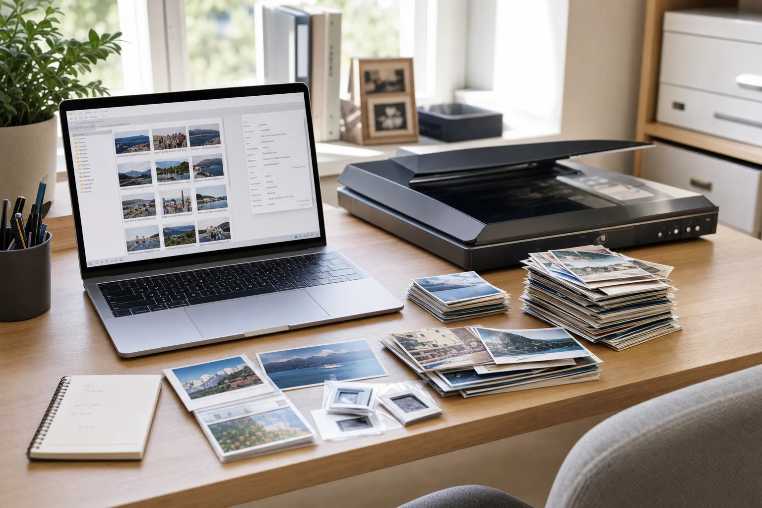 Digitalisierte Fotos mit Datum versehen
