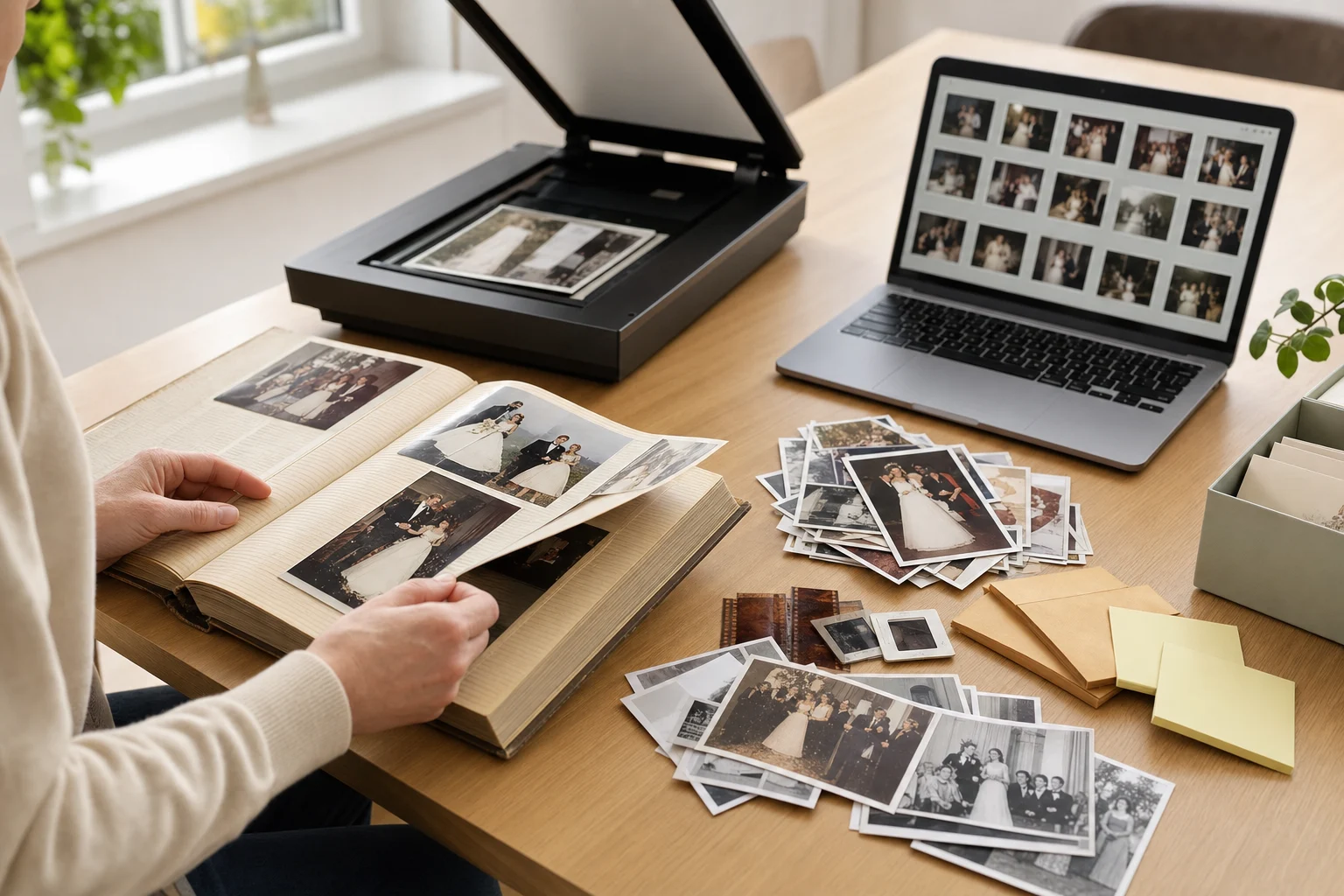Alte Hochzeitsfotos digitalisieren: Abzüge und Alben für Jubiläum, Familie und Archiv sichern